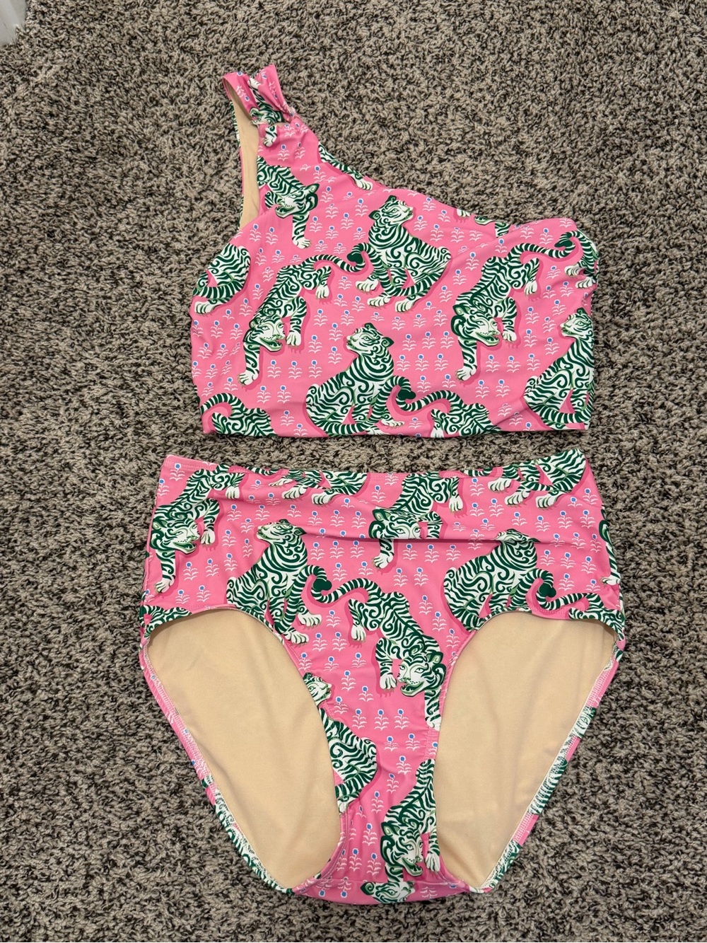 Printfresh Pink & Green Tropical Bikini set